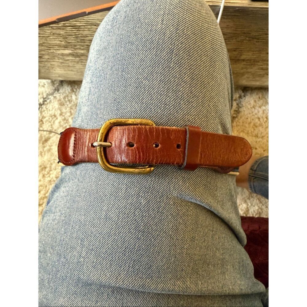Orvis Tan & Navy Duck Ribbon Belt sz 42